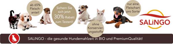 SALiNGO´s Hunde- und Katzenmahlzeit – die gesunde Tiernahrung aus der Region in Premium- und Bio-Qualität.